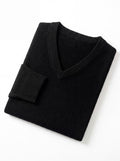 V-Neck Knit Wool Sweater