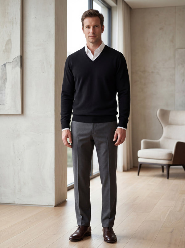 V-Neck Knit Sweater