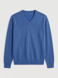 Maglione in lana a maglia fine con scollo a V