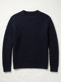 Men's Cable Knit Crew Neck Pullover