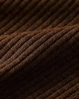 ZHILIFS men's sleeveless V-neck ribbed sweater vest in Chocolate