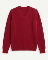 Sleeveless V-Neck Vest — Crimson