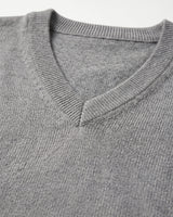 Sleeveless V-Neck Vest — Grey