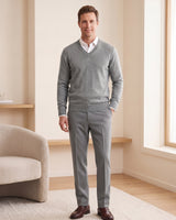 Sleeveless V-Neck Vest — Grey