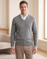 Sleeveless V-Neck Vest — Grey