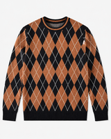 Checkered Crew Neck Sweater — Multicolor