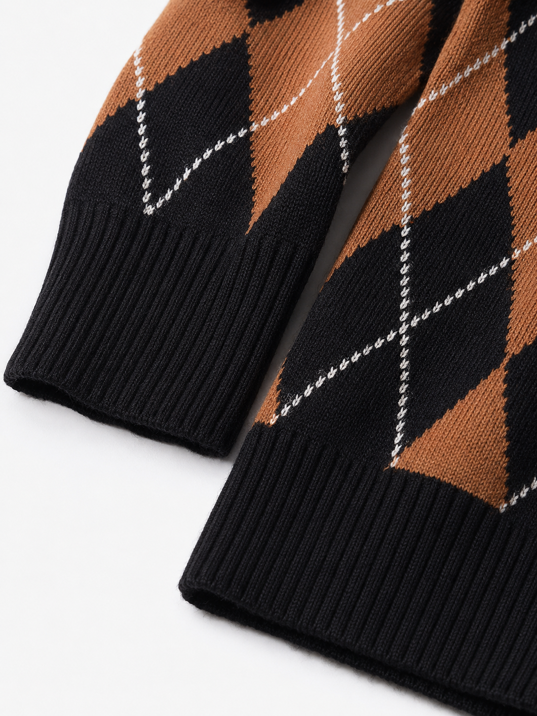 Checkered Crew Neck Sweater — Multicolor