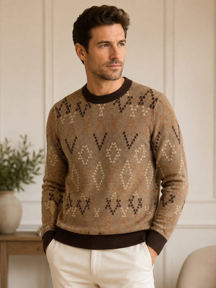 Diamond Pattern Crew Neck Sweater candidate collection image