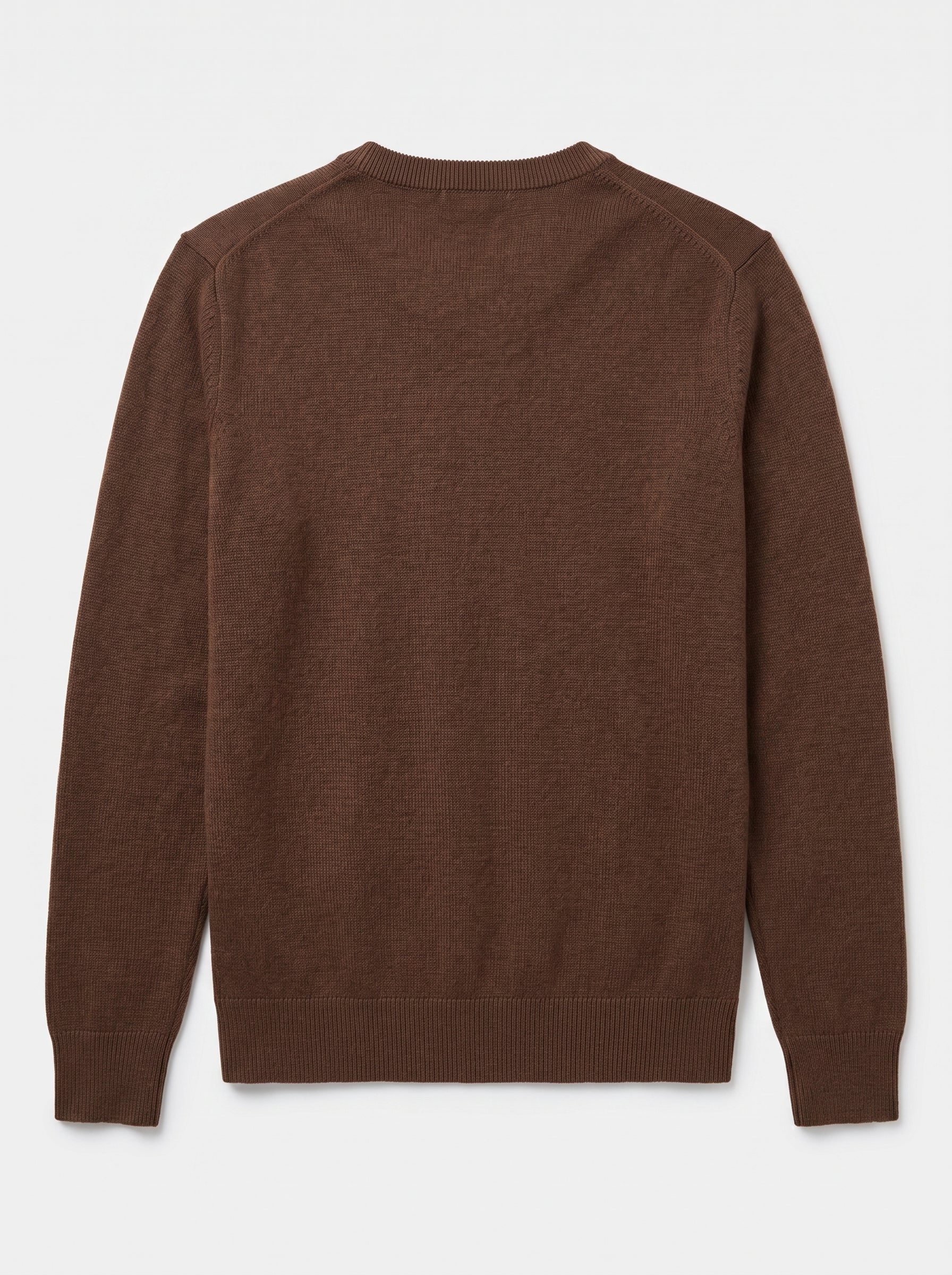 Men's V-Neck Cashmere Sweater — Brown