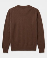 Men's V-Neck Cashmere Sweater — Brown