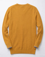 Men's V-Neck Cashmere Sweater — Yellow