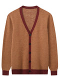 Contrast Trim V-Neck Cardigan