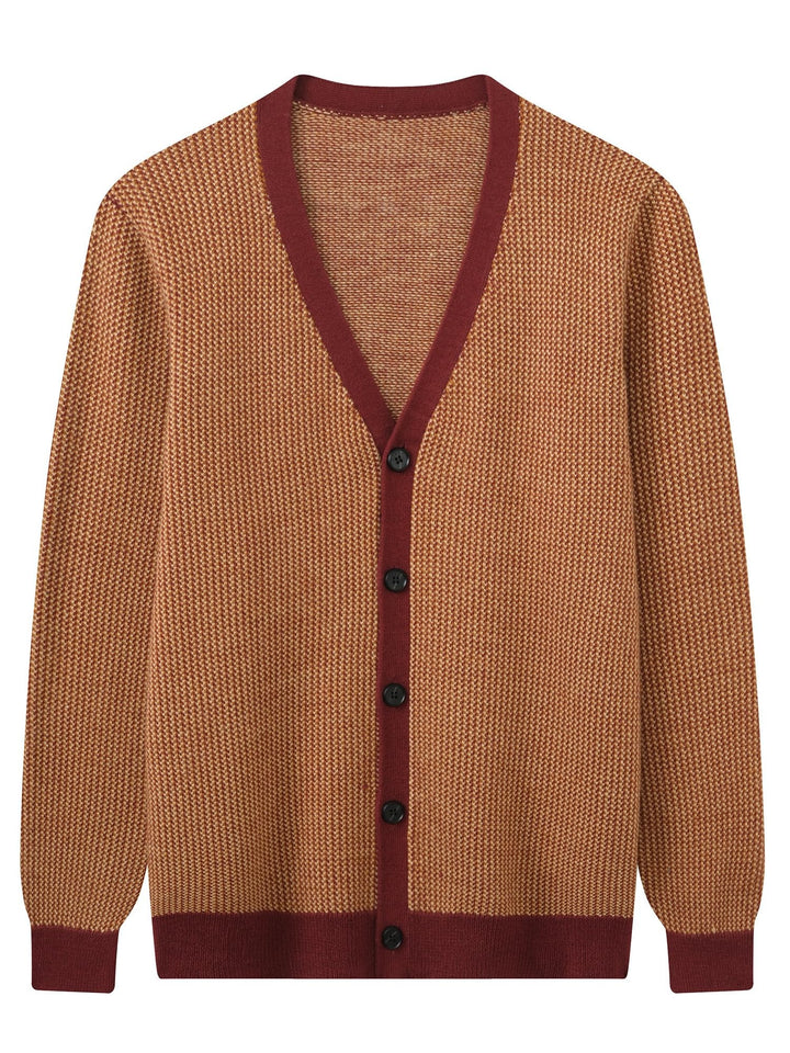 Contrast Trim V-Neck Cardigan alternate view