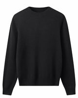 Women's Ribbed Mock Neck Sweater — Black