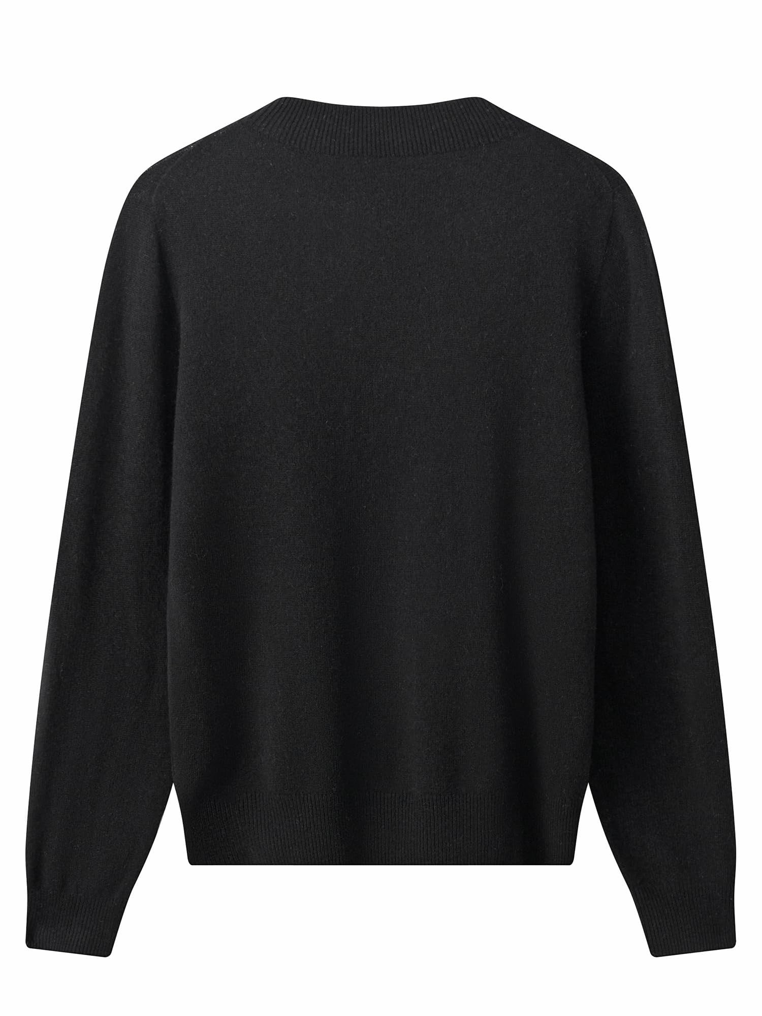 Women's Ribbed Mock Neck Sweater — Black