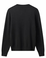 Women's Ribbed Mock Neck Sweater — Black