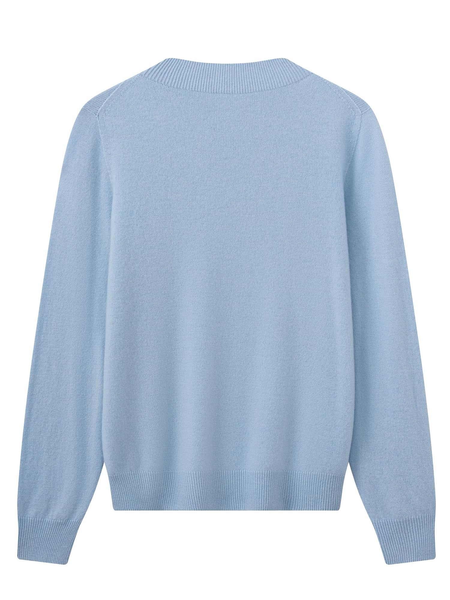 Women's Ribbed Mock Neck Sweater — Blue