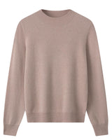 Women's Ribbed Mock Neck Sweater — Brown