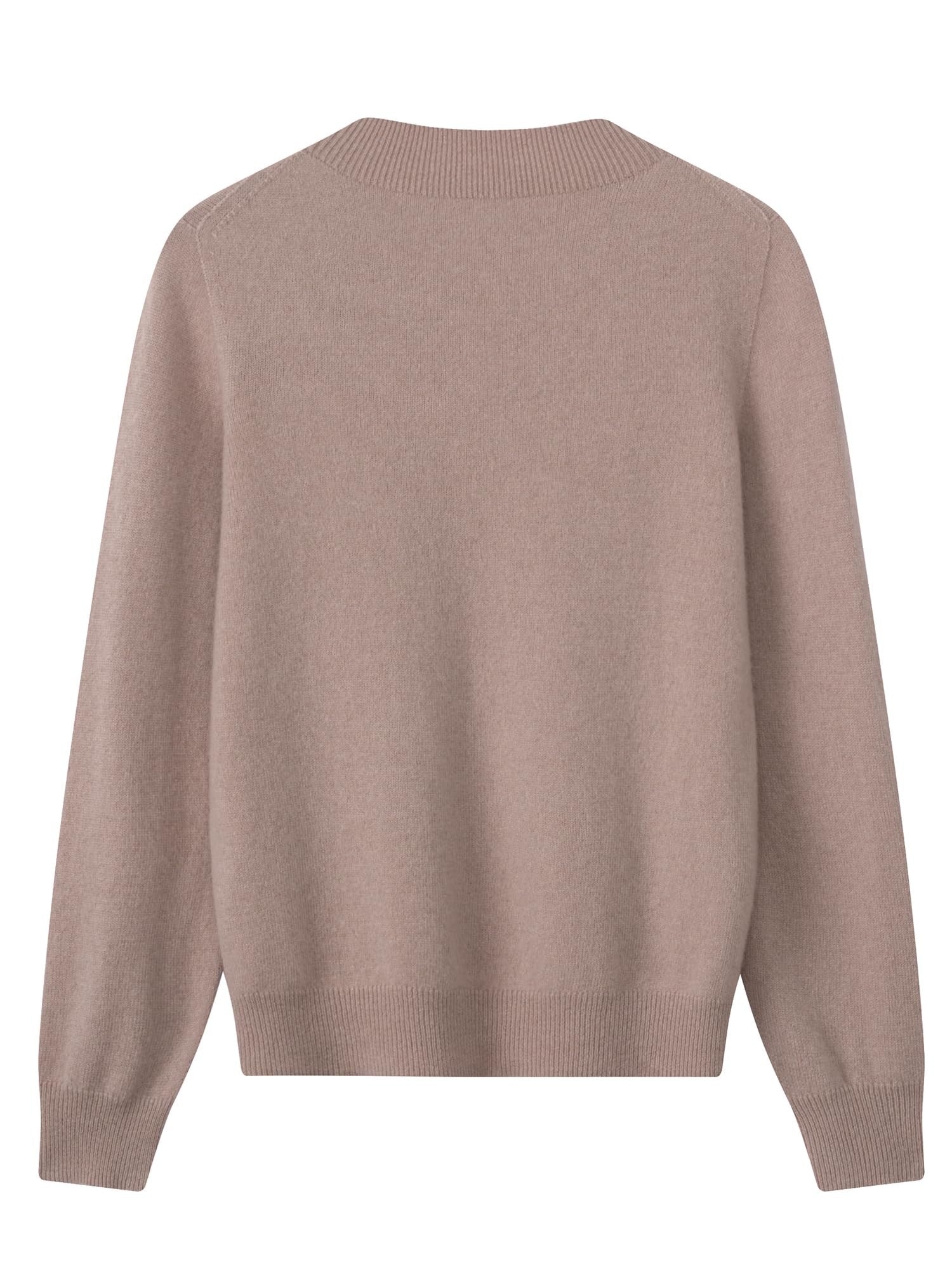 Women's Ribbed Mock Neck Sweater — Brown