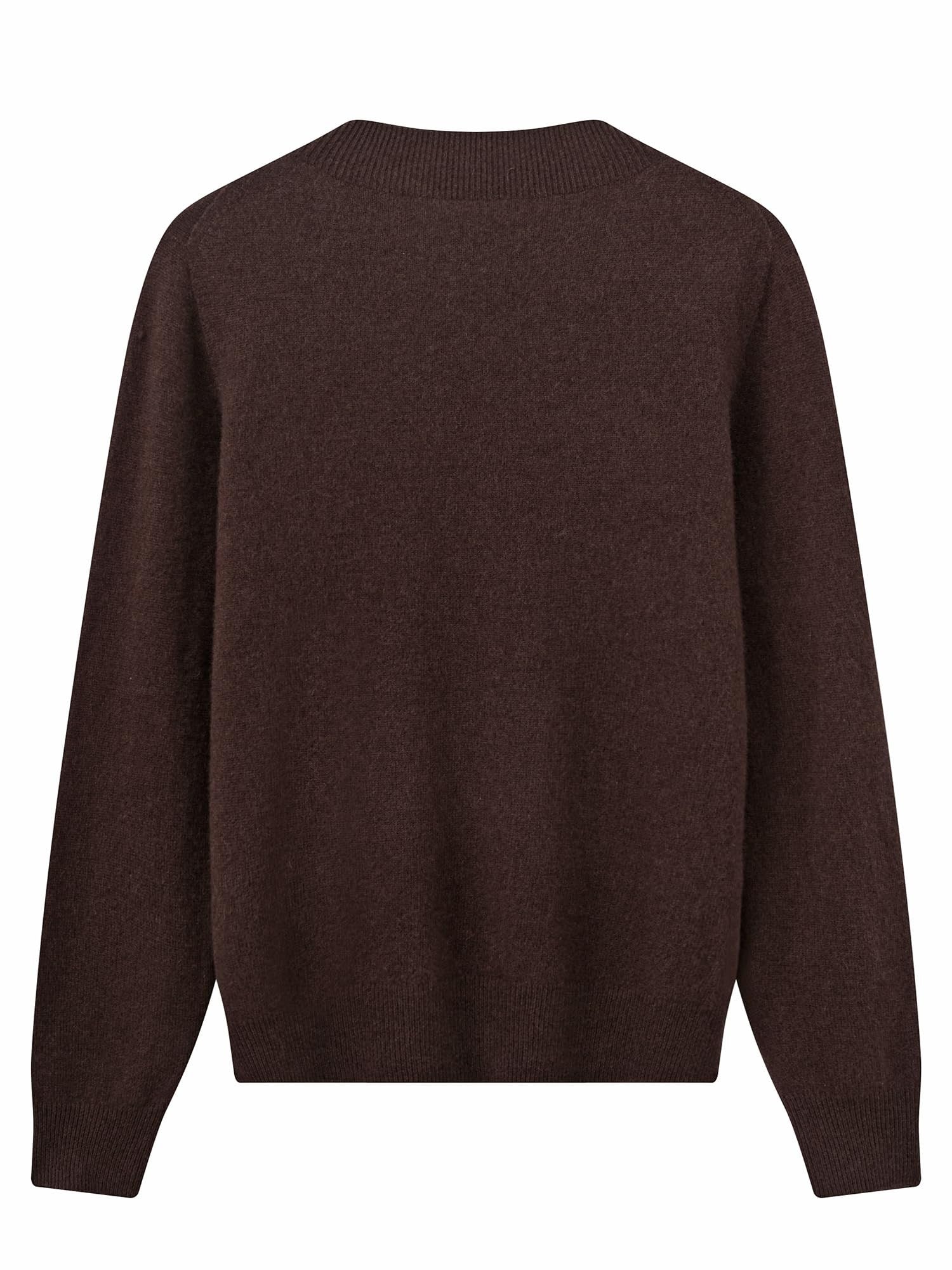 Women's Ribbed Mock Neck Sweater — Coffee