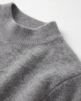Women's Ribbed Mock Neck Sweater — Grey
