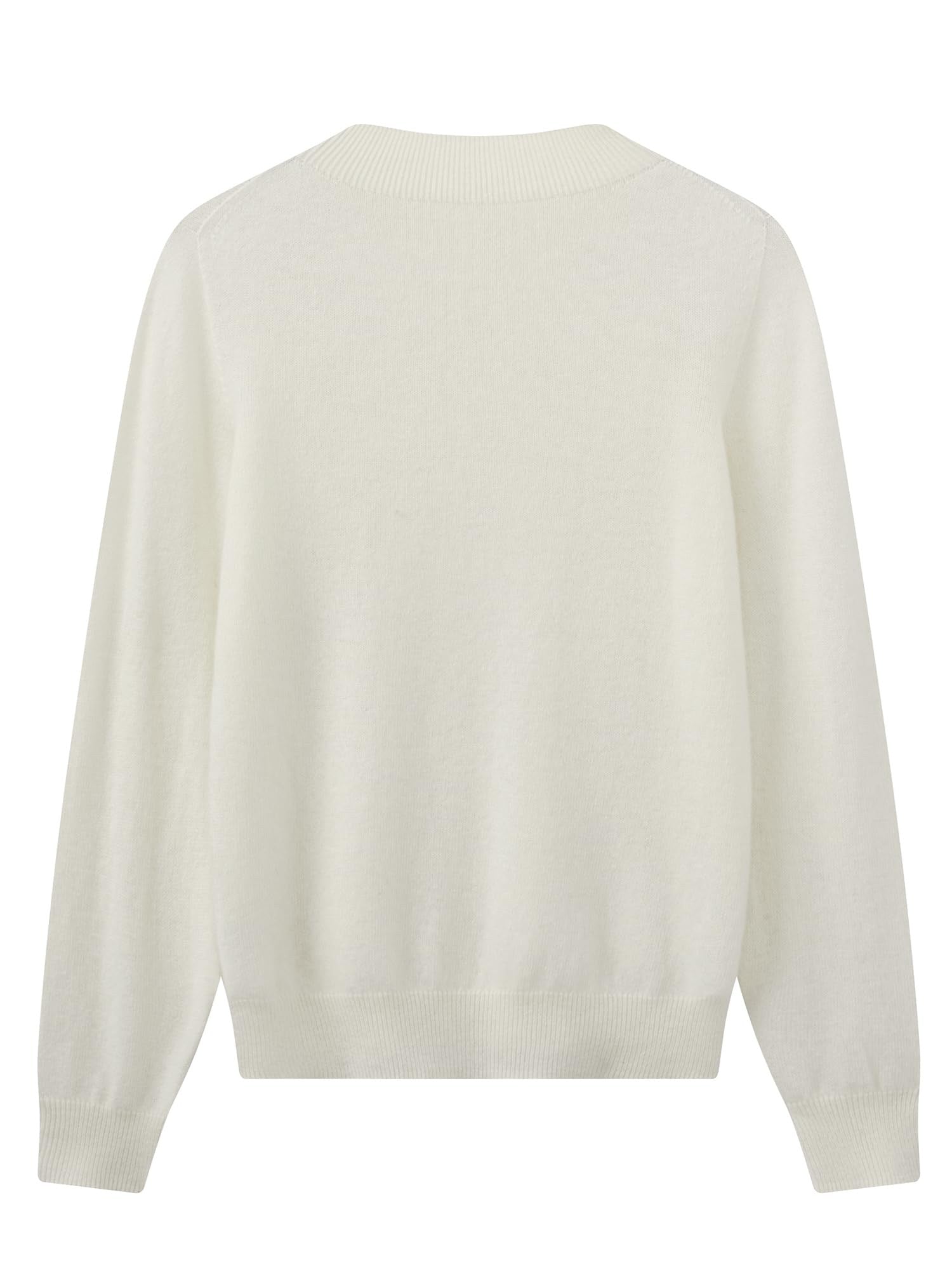 Women's Ribbed Mock Neck Sweater — White