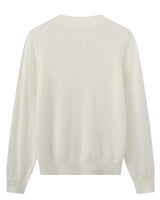 Women's Ribbed Mock Neck Sweater — White