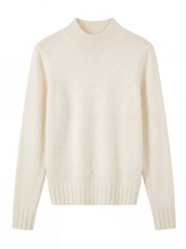 Women's High Neck Long Sleeve Wool Sweater alternate view