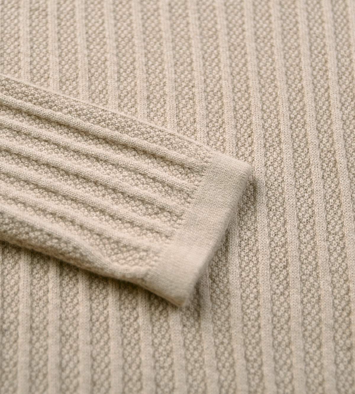 Women's Ribbed Knit Midi Dress — Beige