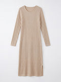 Women's Ribbed Knit Midi Dress