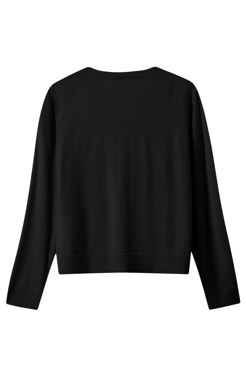 Women's V-Neck Wool Sweater — Black