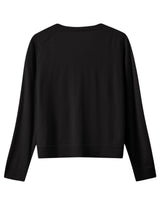 Women's V-Neck Wool Sweater — Black