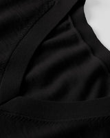 Women's V-Neck Wool Sweater — Black