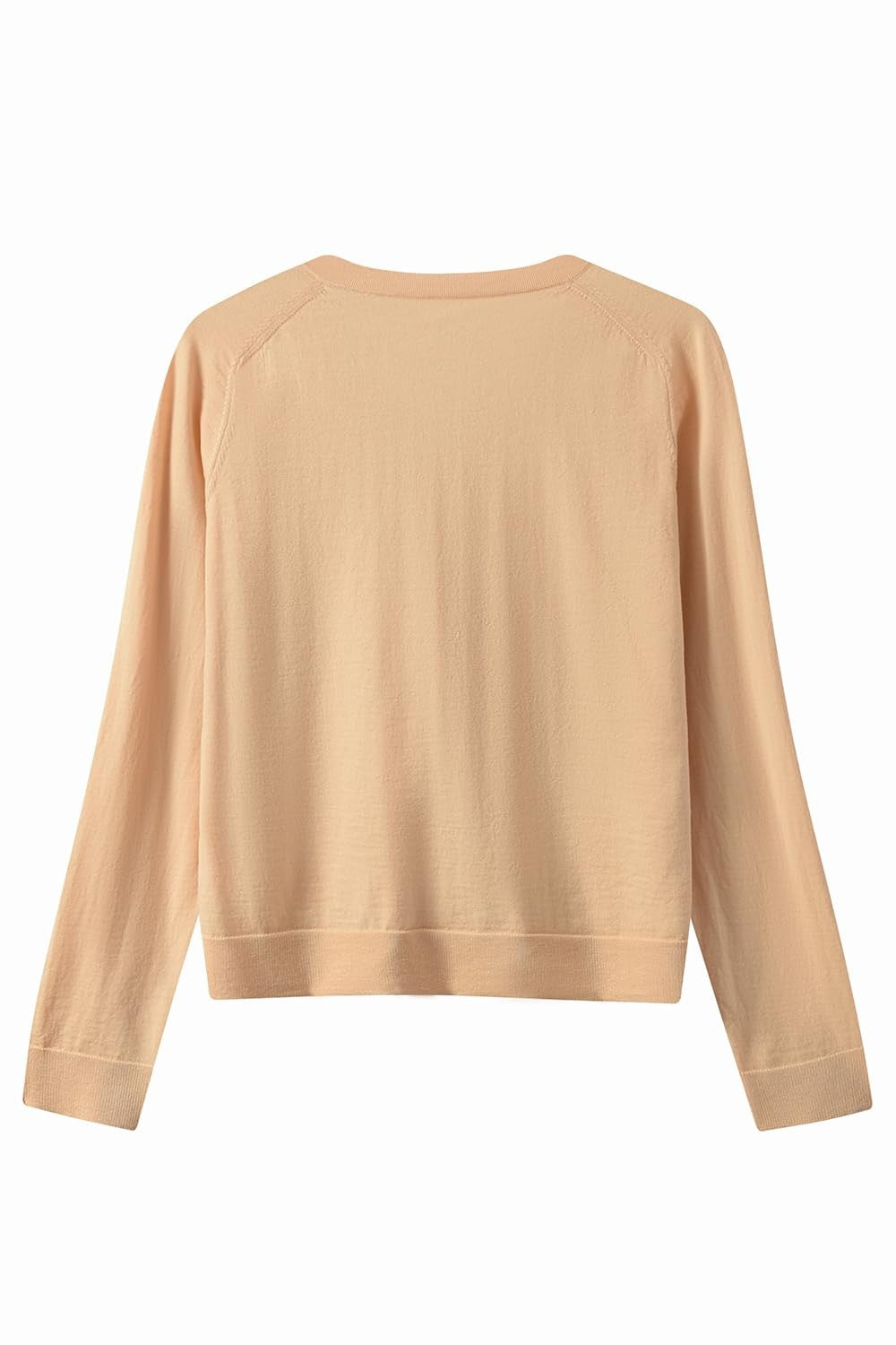 Women's V-Neck Wool Sweater — Camel