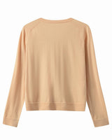 Women's V-Neck Wool Sweater — Camel