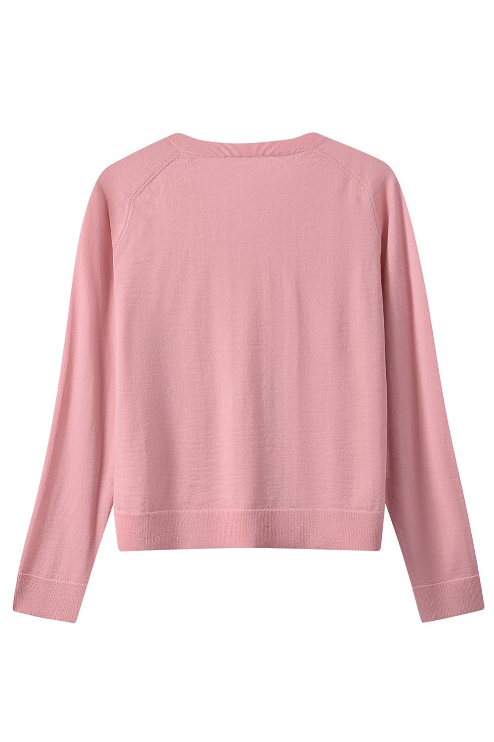 Women's V-Neck Wool Sweater — Pink