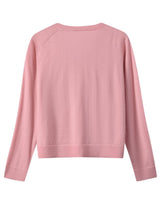 Women's V-Neck Wool Sweater — Pink