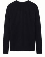 Men's Wool Crew Neck Pullover — Black