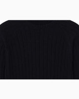 Men's Wool Crew Neck Pullover — Black