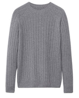 Men's Wool Crew Neck Pullover — Grey
