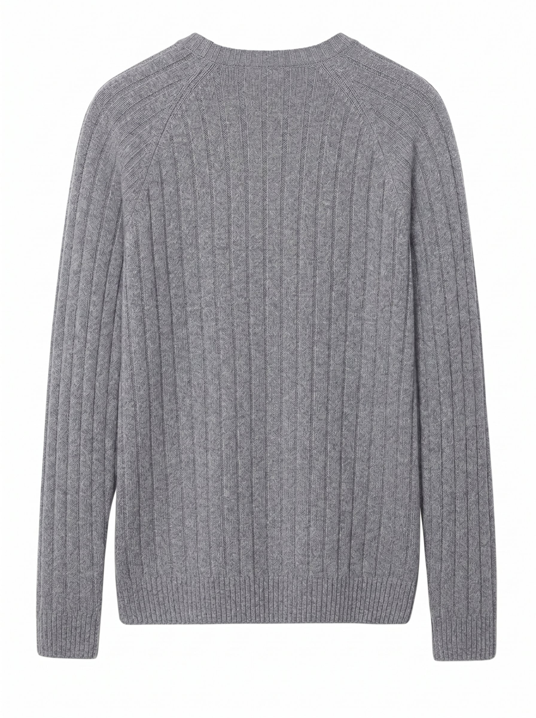 Men's Wool Crew Neck Pullover — Grey
