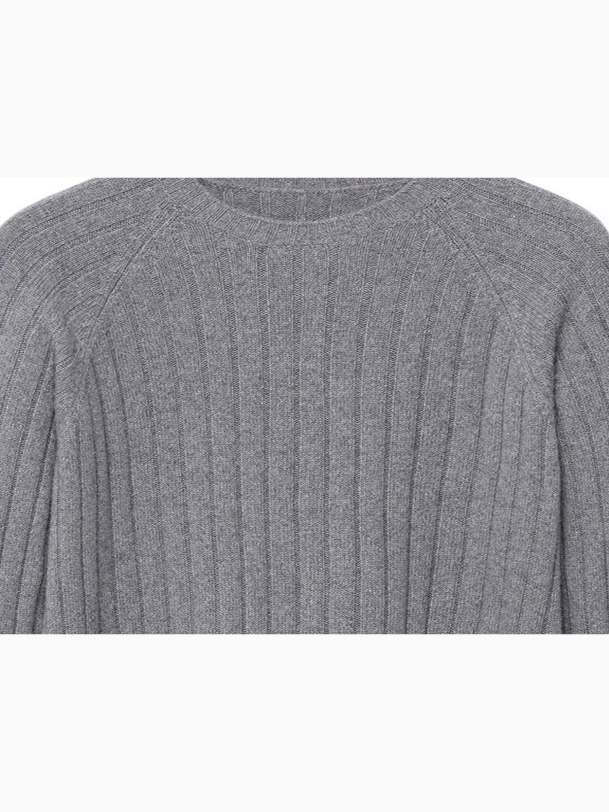 Men's Wool Crew Neck Pullover — Grey