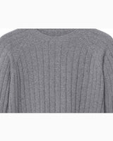 Men's Wool Crew Neck Pullover — Grey