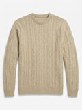 Men's Wool Thermal Stitch Crew Neck Pullover