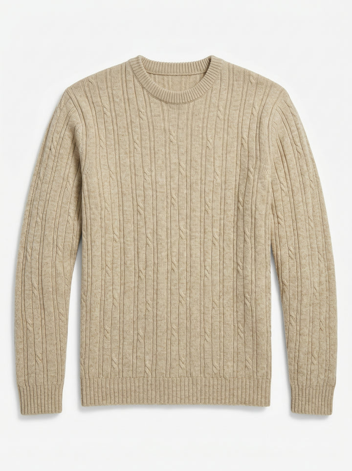 Men's Wool Thermal Stitch Crew Neck Pullover alternate view