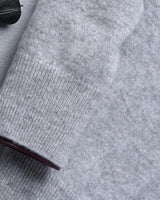 Men's V-Neck Cashmere Sweater — Light Grey