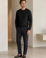 Essential Crew Neck Cashmere Sweater — Black
