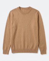 Essential Crew Neck Cashmere Sweater — Camel