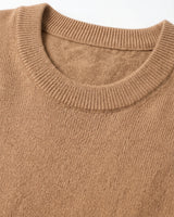 Essential Crew Neck Cashmere Sweater — Camel