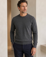Essential Crew Neck Cashmere Sweater — Dark grey